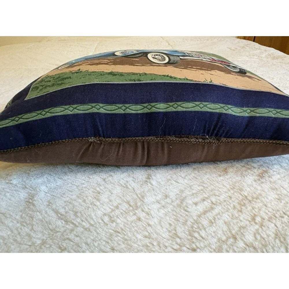Vintage Handmade Quilted Vintage Antique Cars Throw Blanket and Pillows 42x50